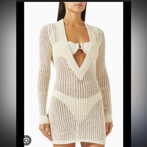 Monday swimwear Tuscany white knit dress